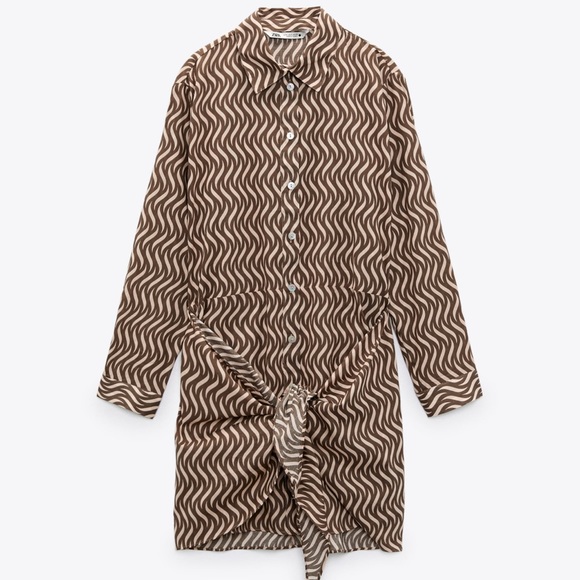 Zara Dresses Zara Woman Print Dress With Knot Poshmark